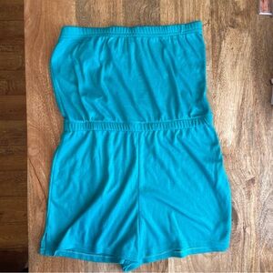 Vintage Saks Fifth Avenue Active Sportswear Teal Romper